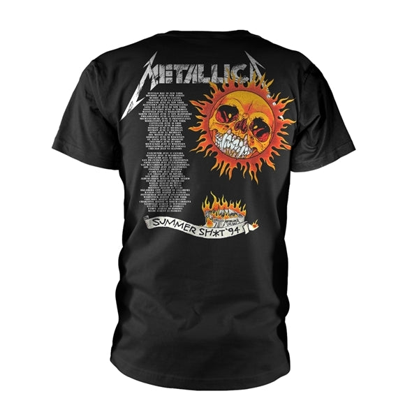 Metallica Unisex T-Shirt: Flaming Skull Tour &