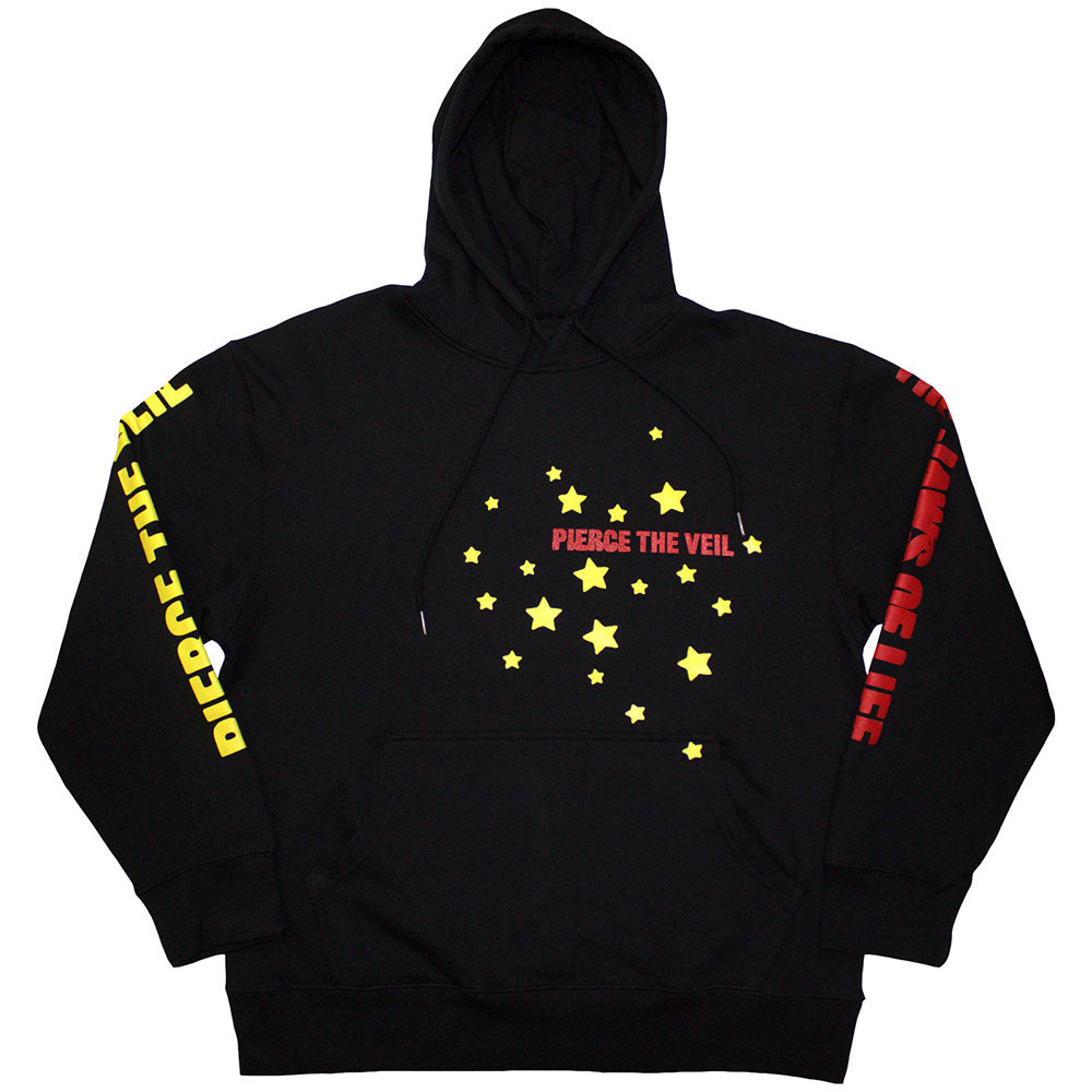 Pierce The Veil Unisex Pullover Hoodie: Jaws Of Life (Black) (Sleeve Print)