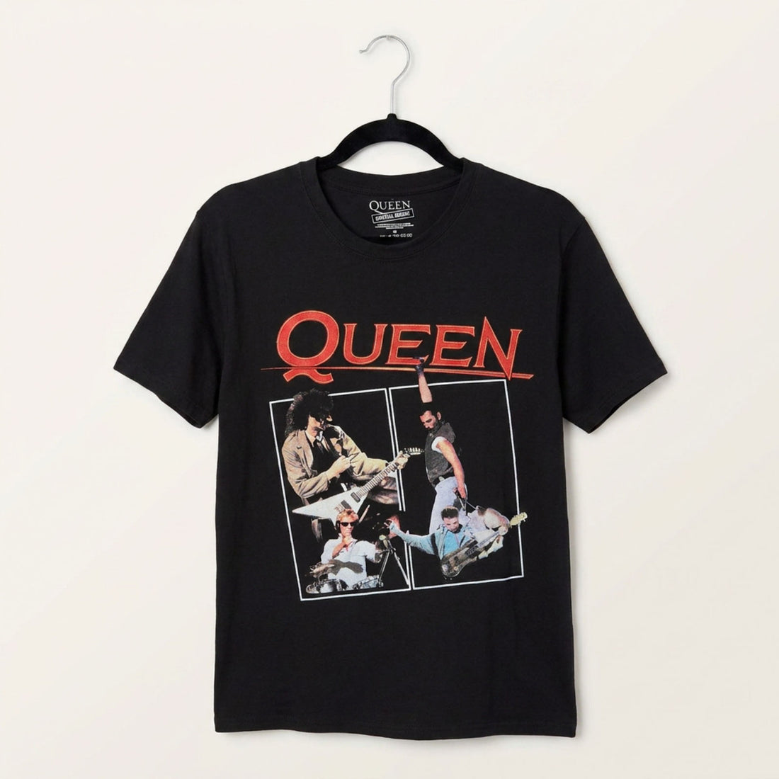 Queen Unisex Premium Carbon T-Shirt: Poster (Black)