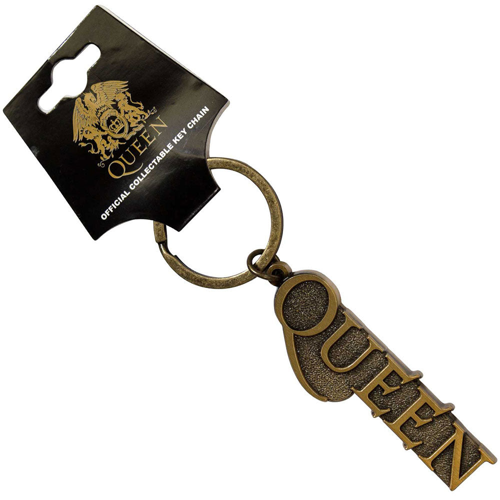 Queen Keychain: Gold Logo 