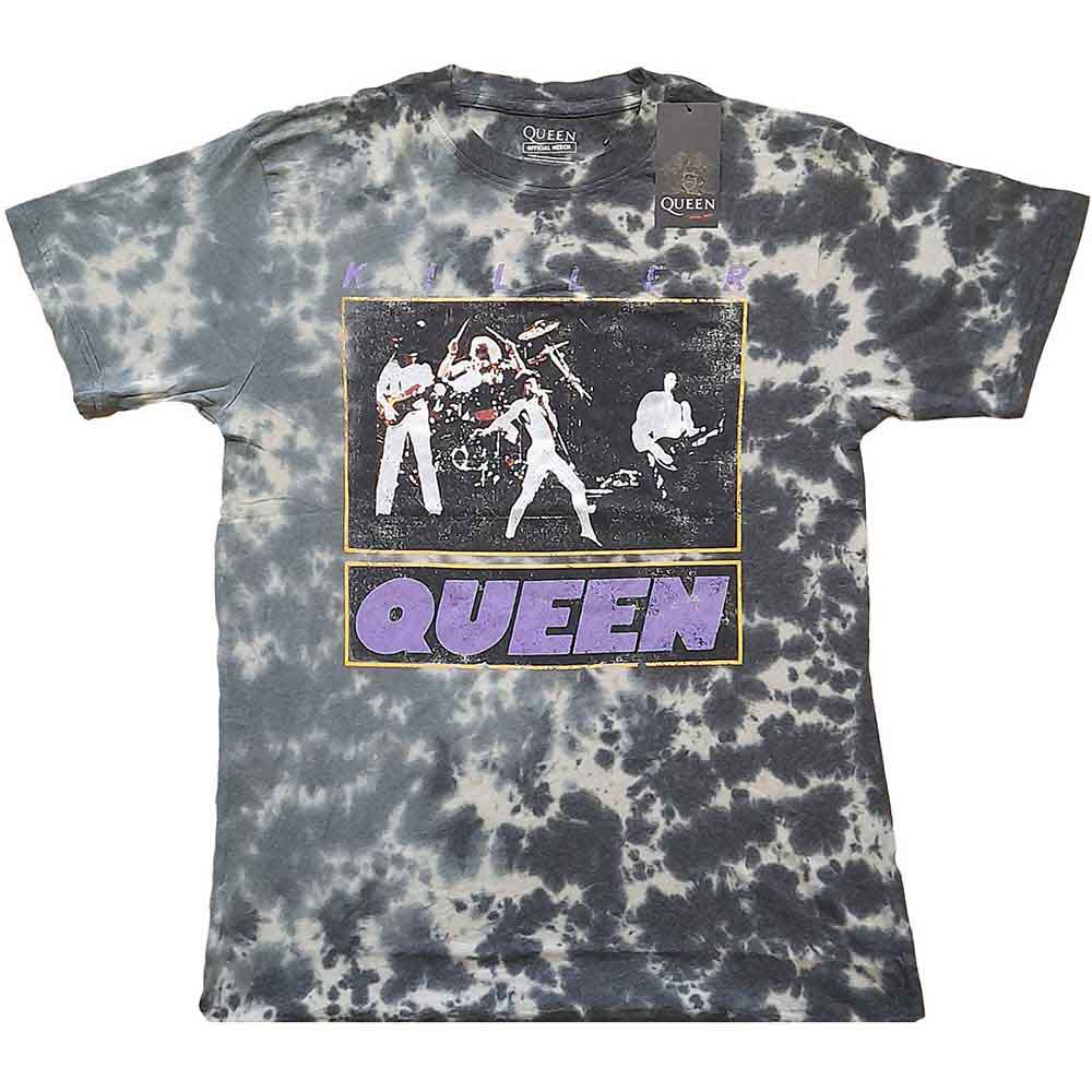 Queen Unisex T-Shirt: Killer Queen (Grey) (Wash Collection)