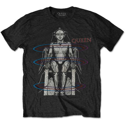 Queen Unisex T-Shirt: European Tour 1984 (Black) (Back Print)