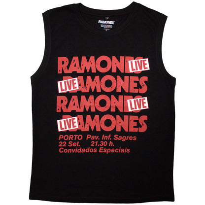 Ramones Unisex Tank T-Shirt: Concert (Black)
