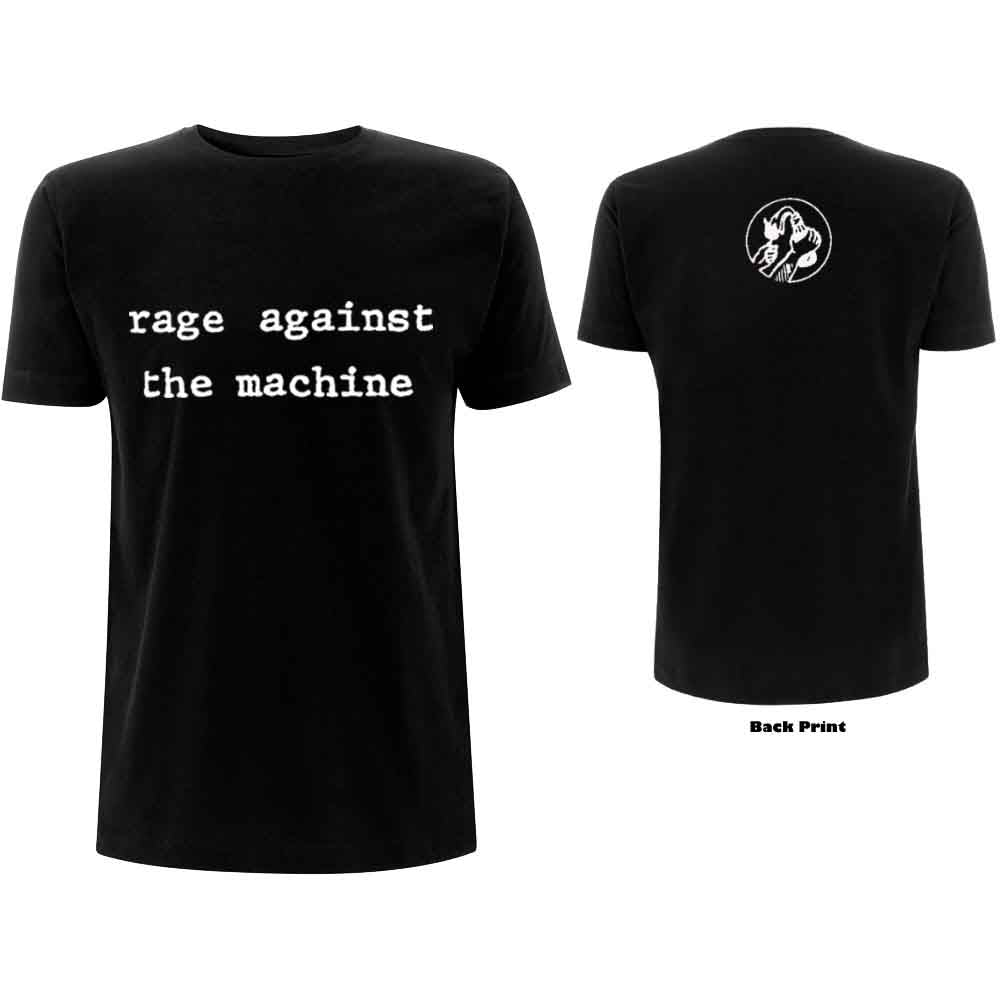 Rage Against The Machine Unisex T-Shirt: Molotov (Black) (Back Print) 