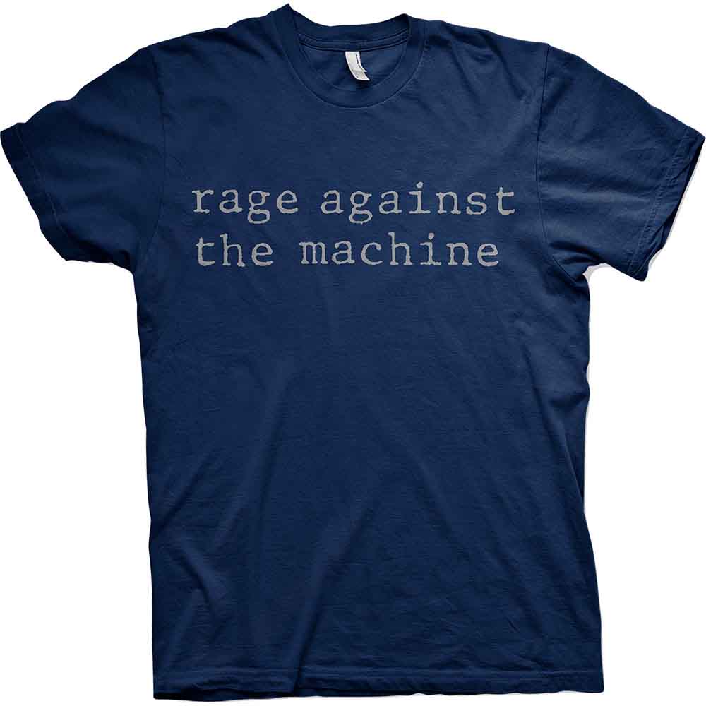 Rage Against The Machine Unisex T-Shirt: Original Logo (Navy Blue) 
