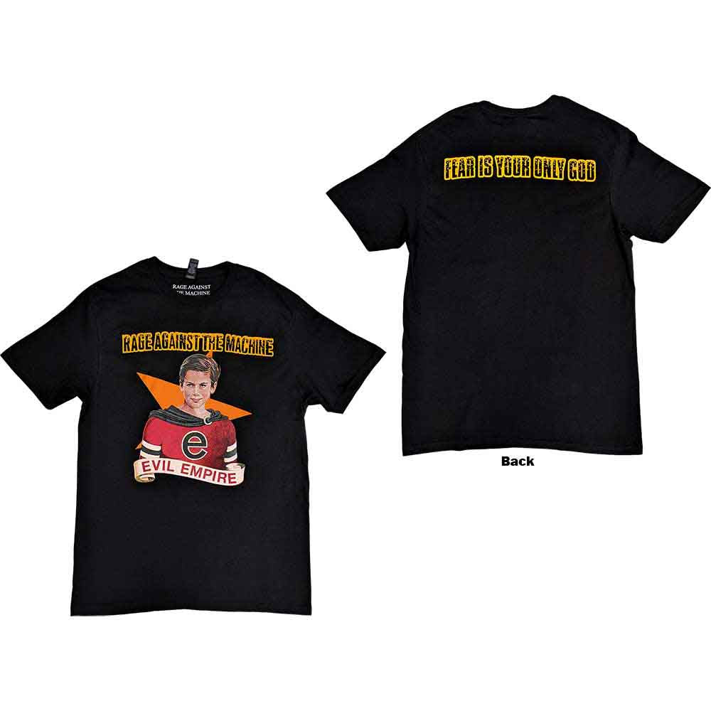Rage Against The Machine Unisex T-Shirt: Fear Is Our Only God (Black) (Back Print) 