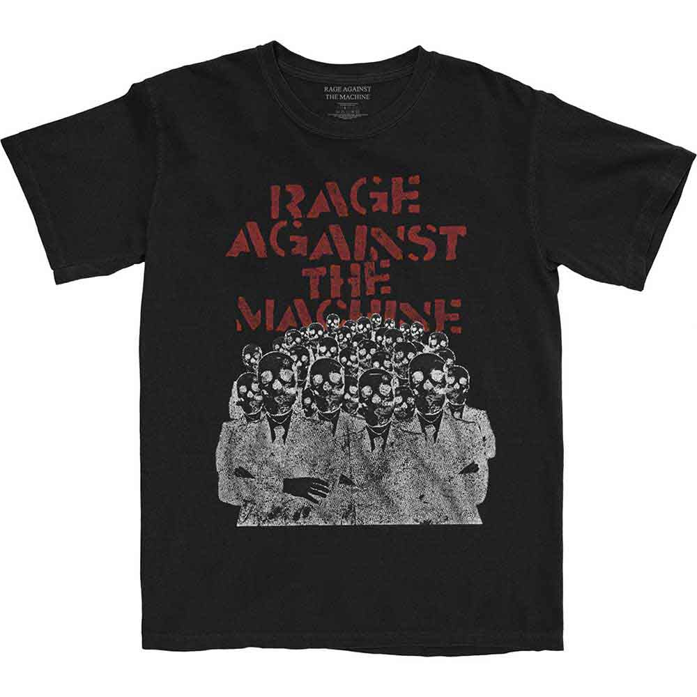 Rage Against The Machine Unisex T-Shirt: Crowd Masks (Black) 