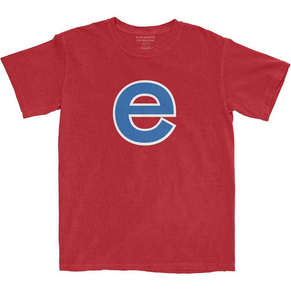 Rage Against The Machine Unisex T-Shirt: Big E (Red) (Back Print)