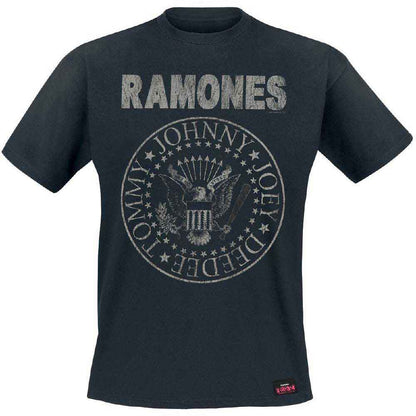 Ramones Unisex T-Shirt: Seal Hey Ho (Black) (Back Print)