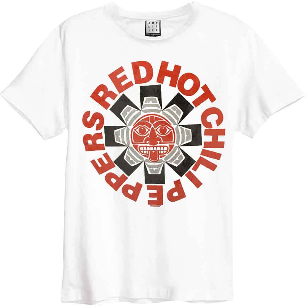 Red Hot Chili Peppers Unisex T-Shirt: Aztec (White)