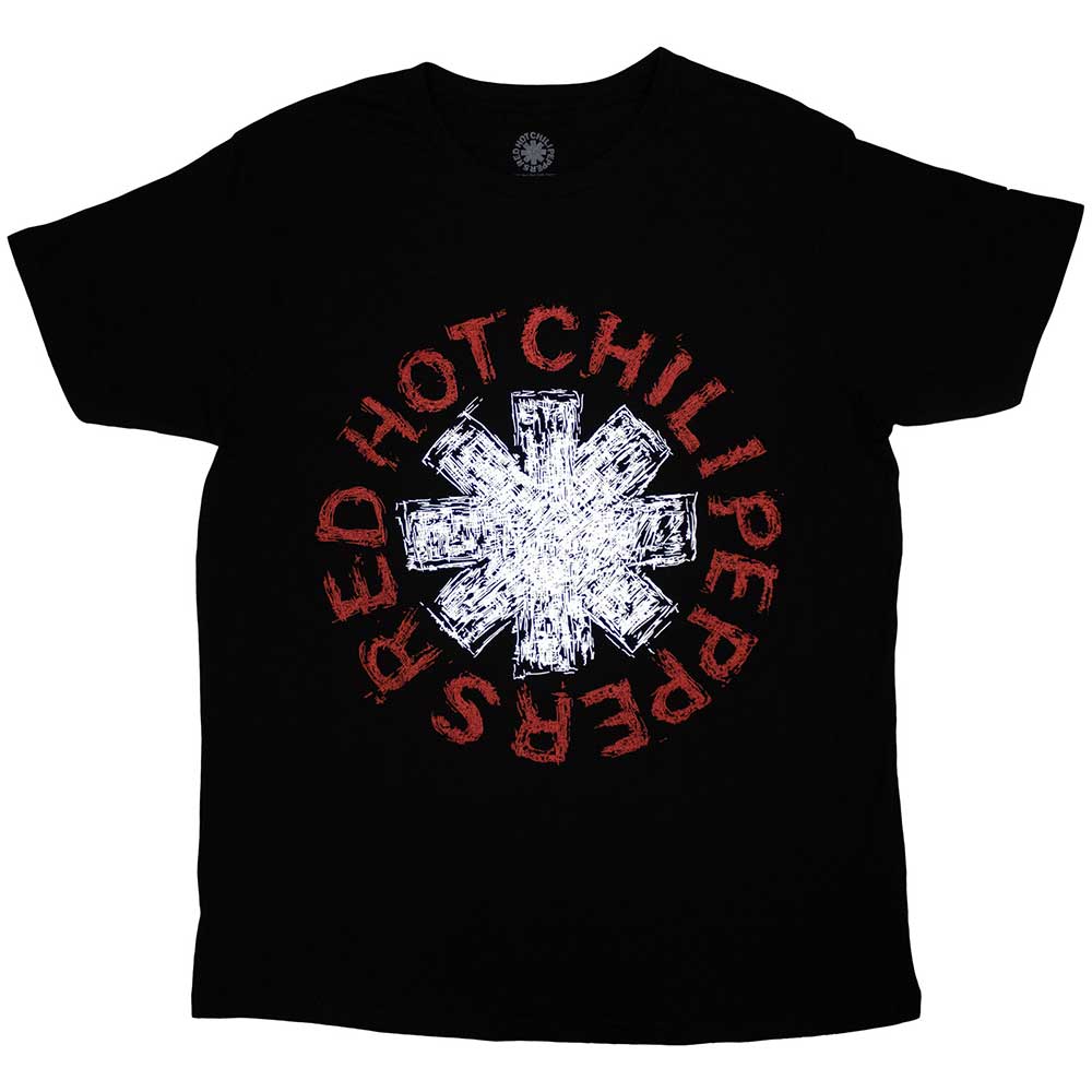 Red Hot Chili Peppers Unisex T-Shirt: Scribble Asterisk (Black)