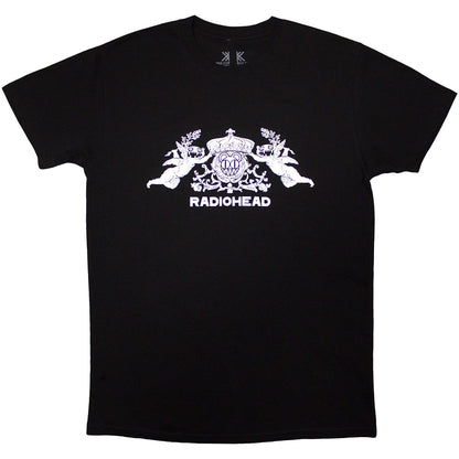 Radiohead Unisex Organic T-Shirt: Bearhead Crest (Black) (Back Print)