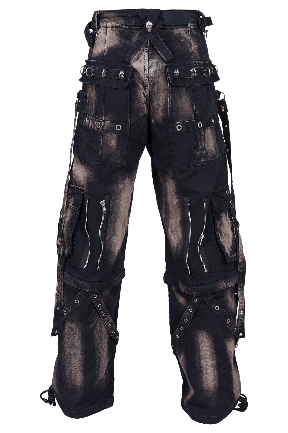 Black Wash Cargo Pants (Black) (✦ Rattlesnake)