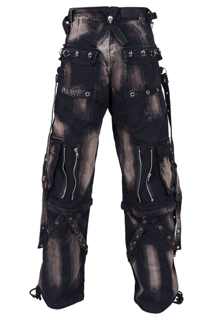 Black Wash Cargo Pants (Black) (✦ Rattlesnake)