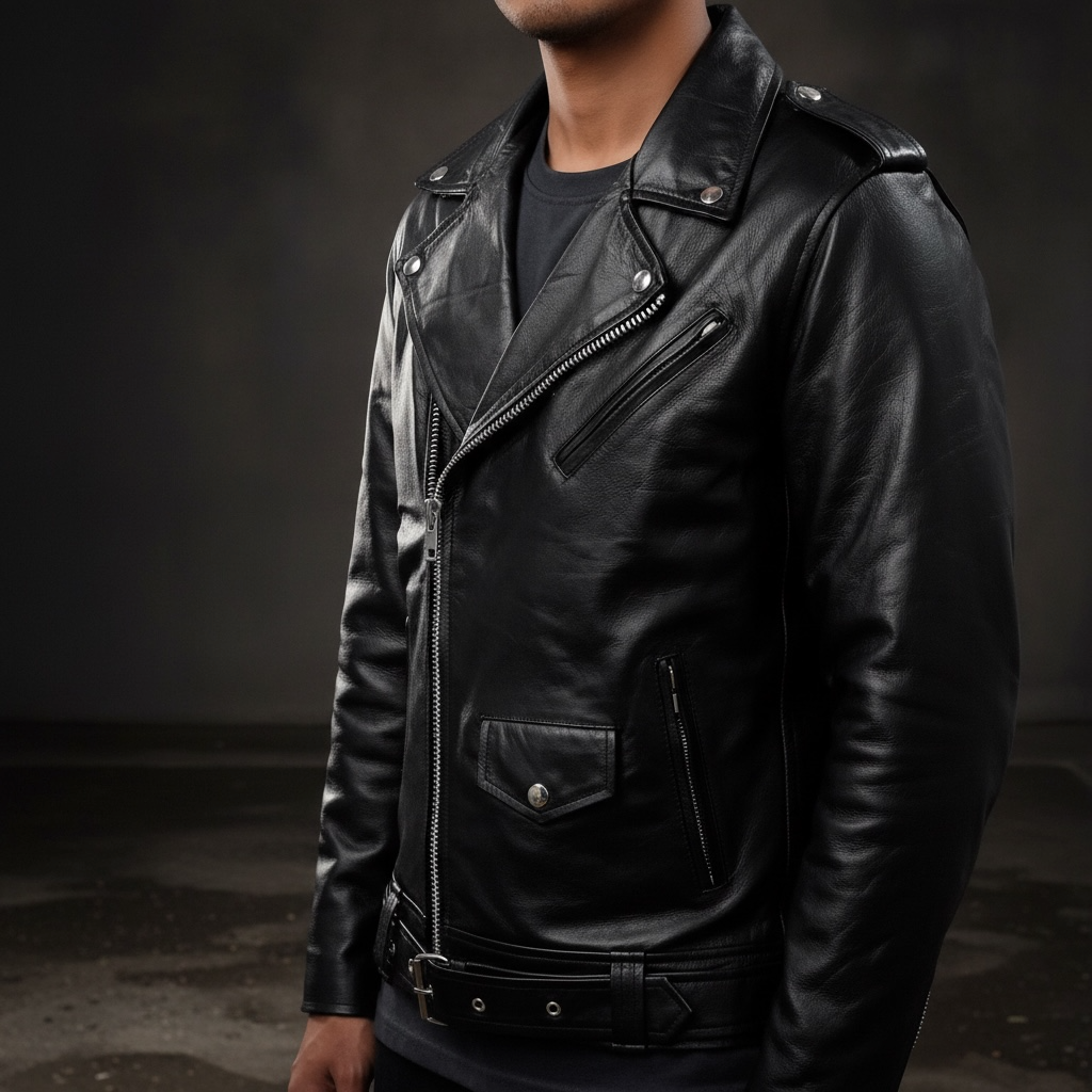 Leather Jacket (Black) (✦ British Denim Ind.)