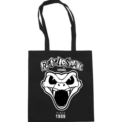 Rattlesnake Cotton Shopper Bag: Vienna 1989 (Black)