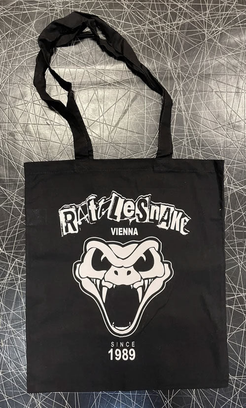 Rattlesnake Cotton Shopper Bag: Vienna 1989 (Black)