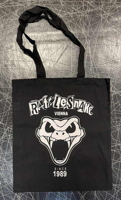 Rattlesnake Cotton Shopper Bag: Vienna 1989 (Black)