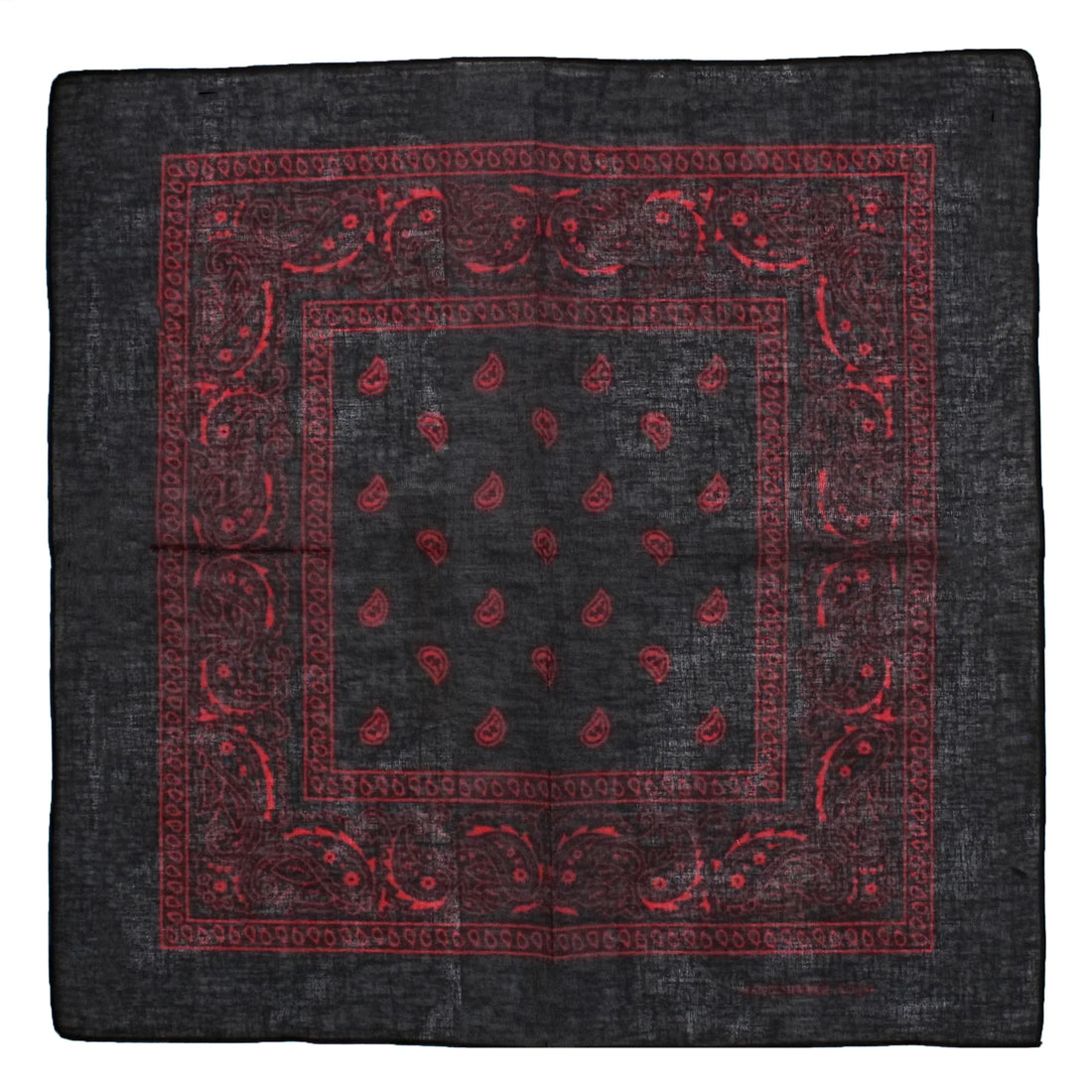 Bandana Paisley Print (Black/Red)