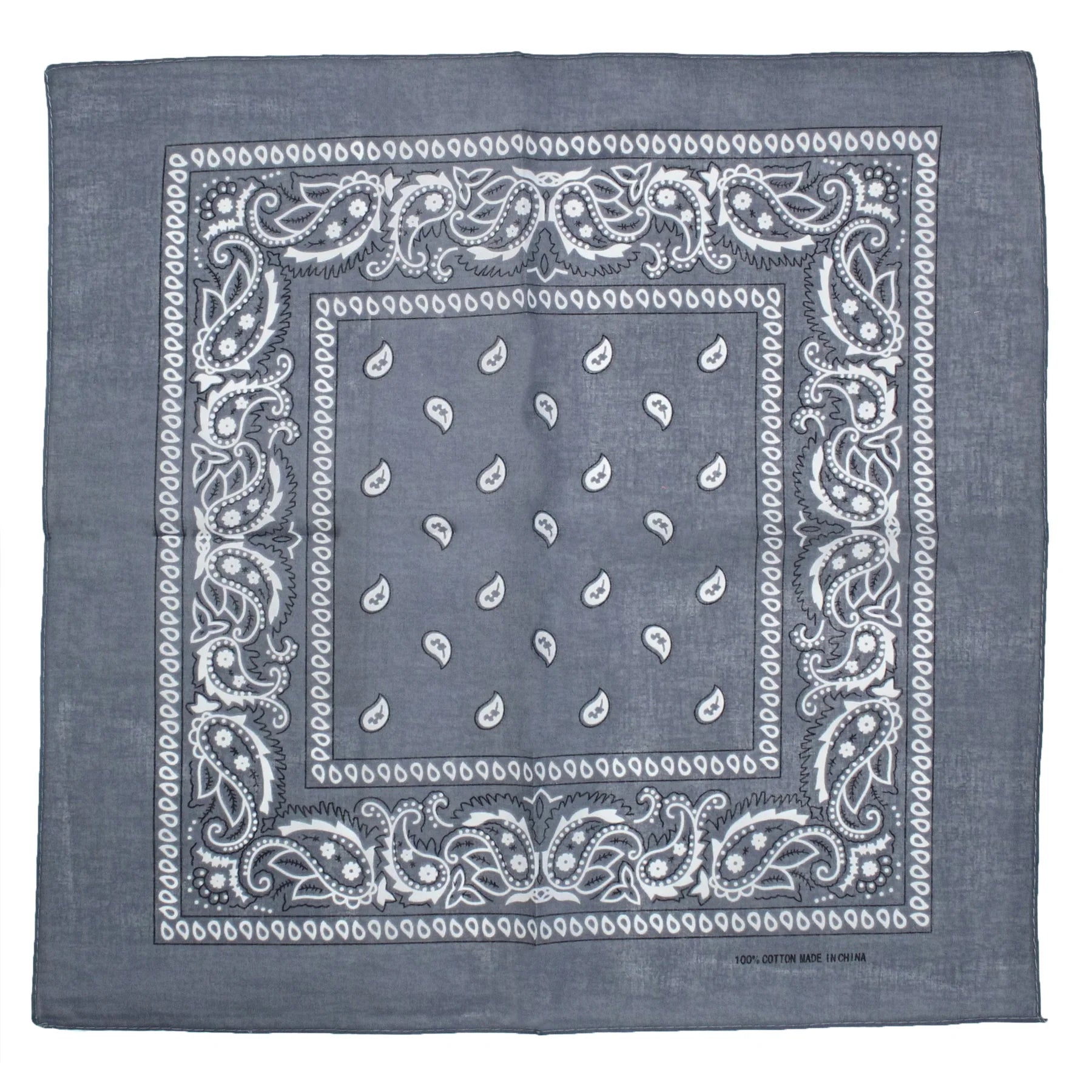 Bandana Paisley Print (Grey)
