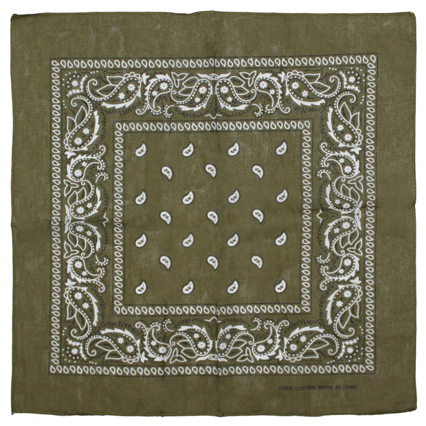 Bandana Paisley Print (Khaki Green)