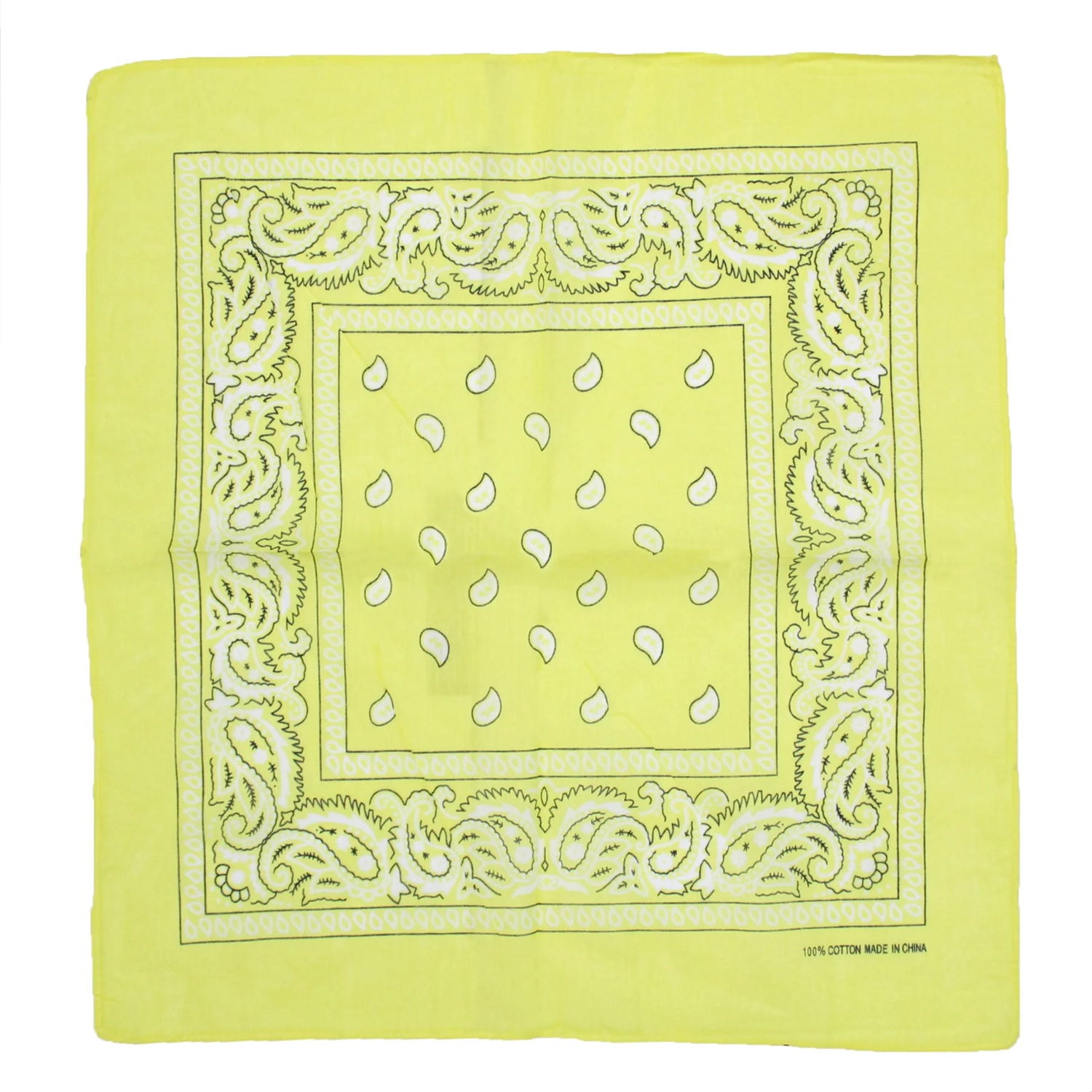 Bandana Paisley Print (Yellow)