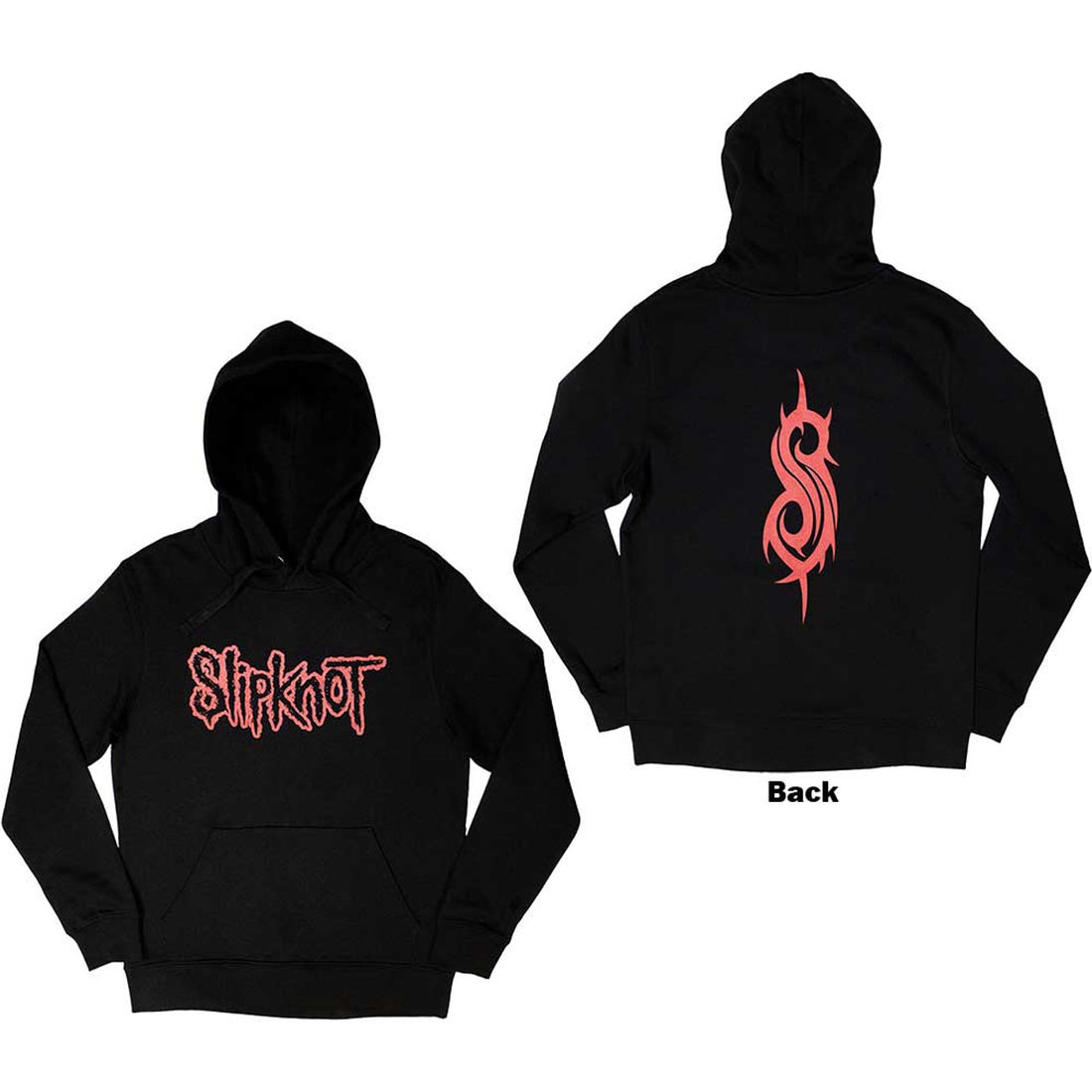Slipknot Unisex Pullover Hoodie: Logo (Black) (Back Print)