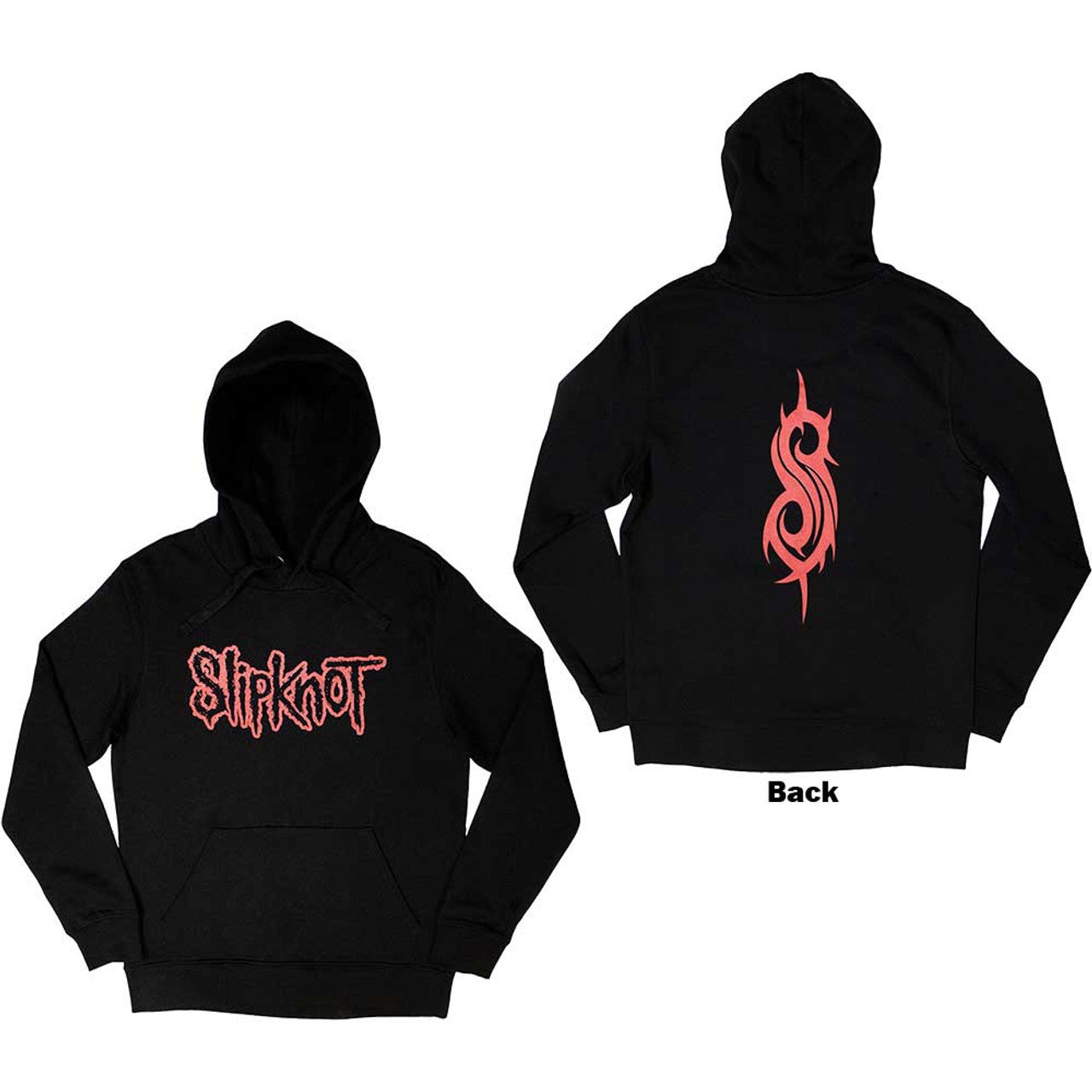 Slipknot Unisex Pullover Hoodie: Logo (Black) (Back Print) 
