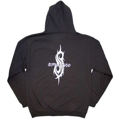 Slipknot Unisex Pullover Hoodie: Album Splatter (Charcoal Grey) (Back Print)