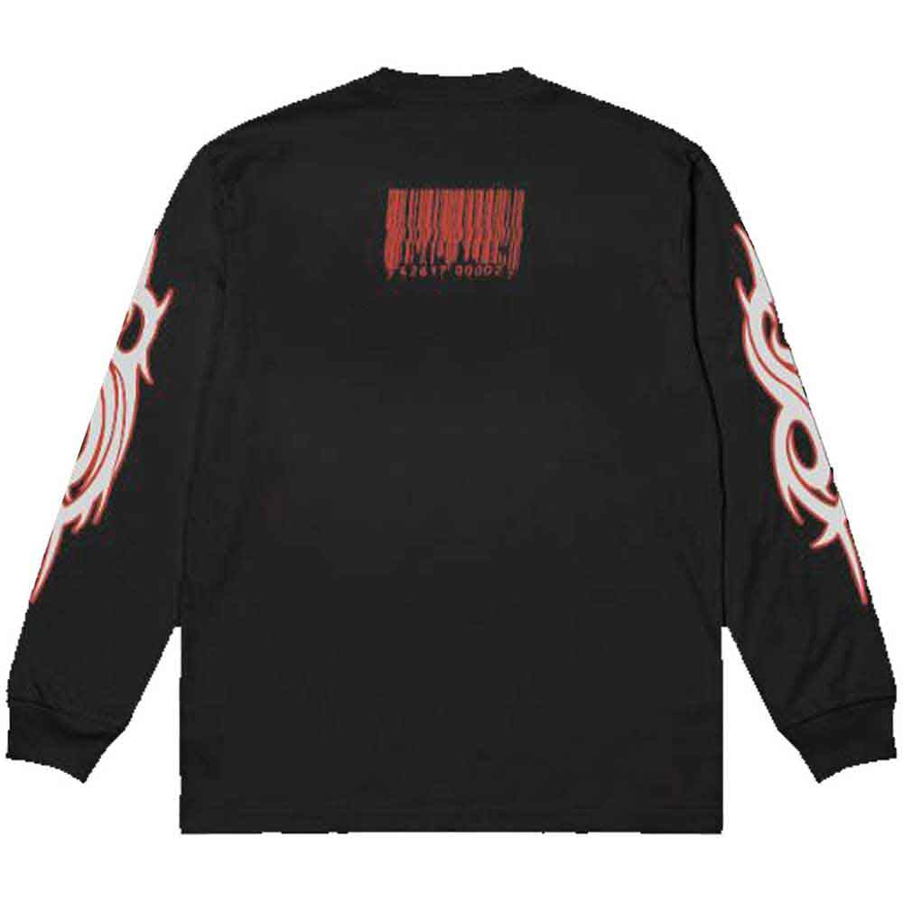 Slipknot Unisex Long Sleeve T-Shirt: Spit it Out (Black) (Back &amp; Sleeve Print)
