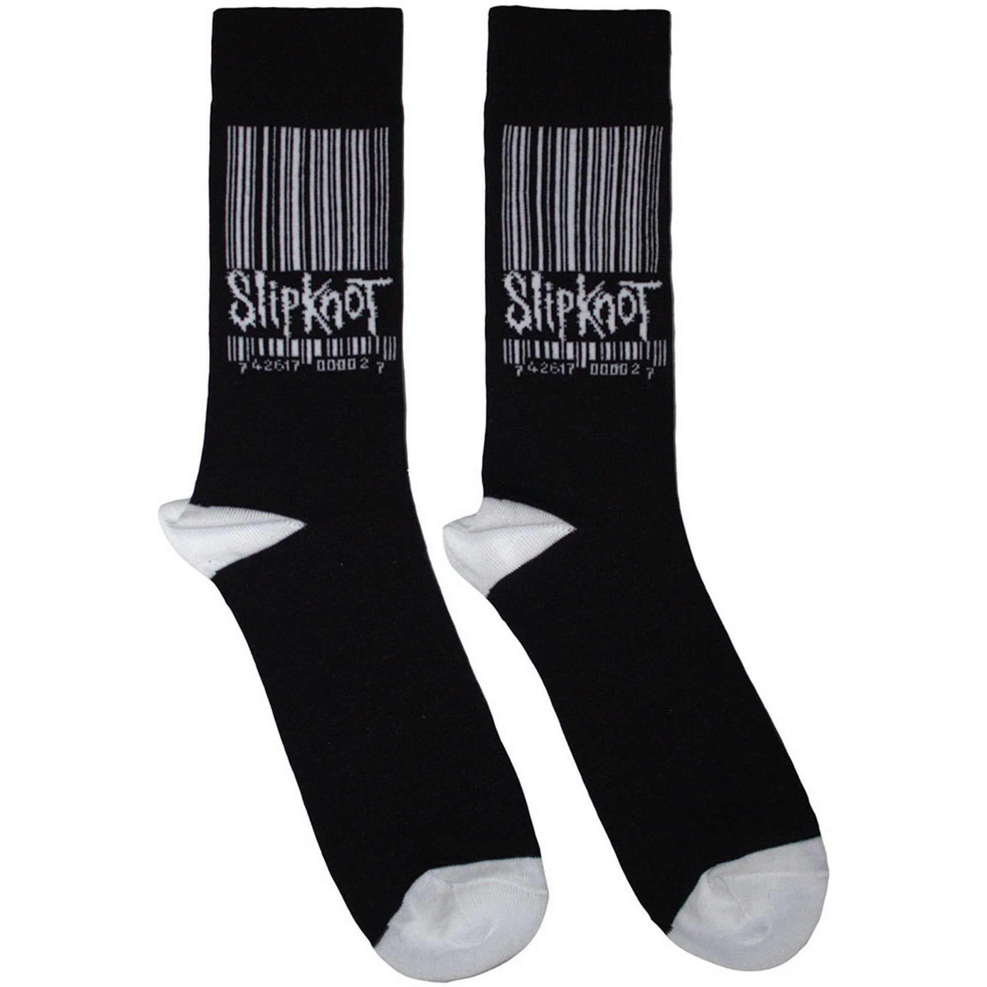 Slipknot Unisex Ankle Socks: Large Barcode Logo (Black) (UK Size 6 - 11)