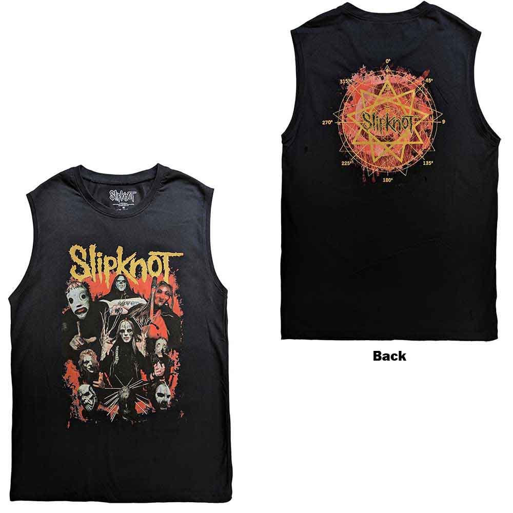 Slipknot Unisex Tank T-Shirt: Come Play Dying (Black) (Back Print)