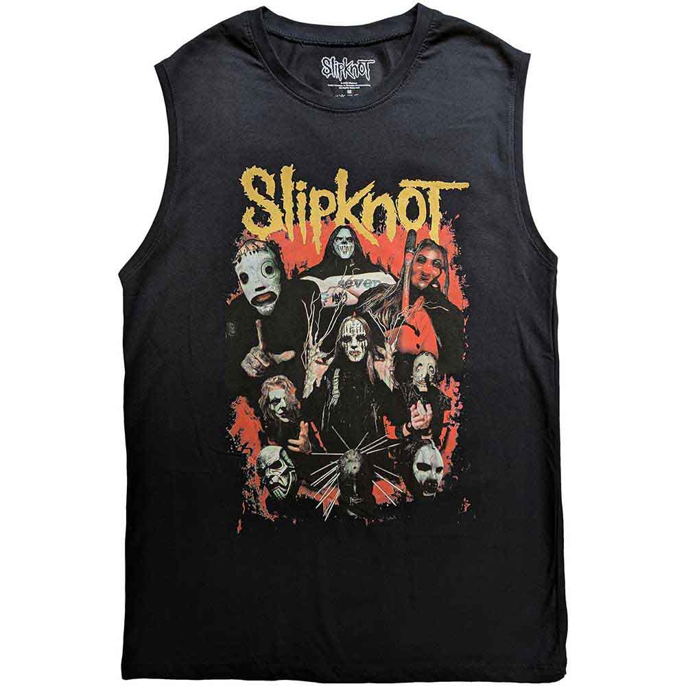 Slipknot Unisex Tank T-Shirt: Come Play Dying (Black) (Back Print)
