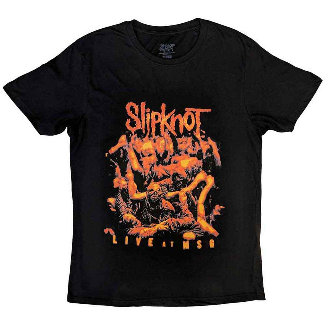 Slipknot Unisex T-Shirt: Live at MSG Orange (Black) (Back Print)