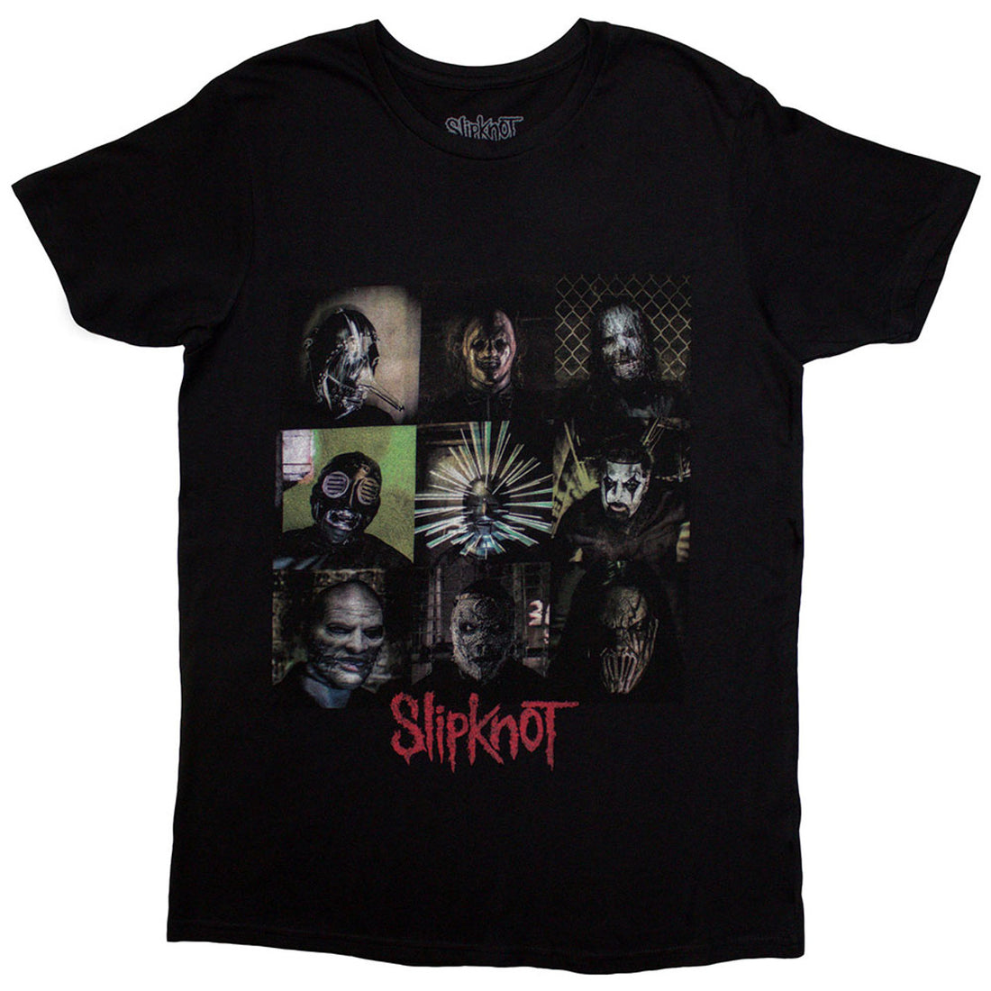 Slipknot Unisex T-Shirt: Blocks (Black) (Back Print)