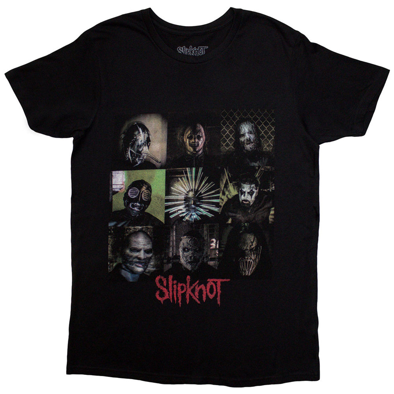 Slipknot Unisex T-Shirt: Blocks (Black) (Back Print)