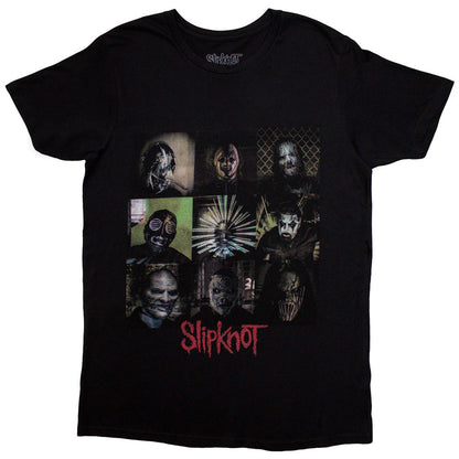 Slipknot Unisex T-Shirt: Blocks (Black) (Back Print)