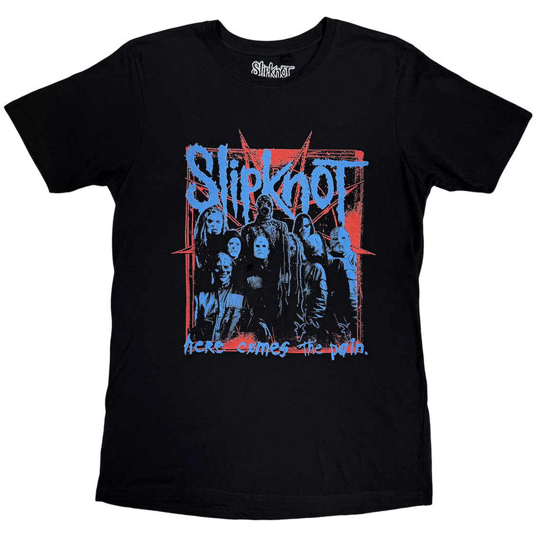 Slipknot Unisex T-Shirt: Here Comes The Pain (Black) (Back Print)