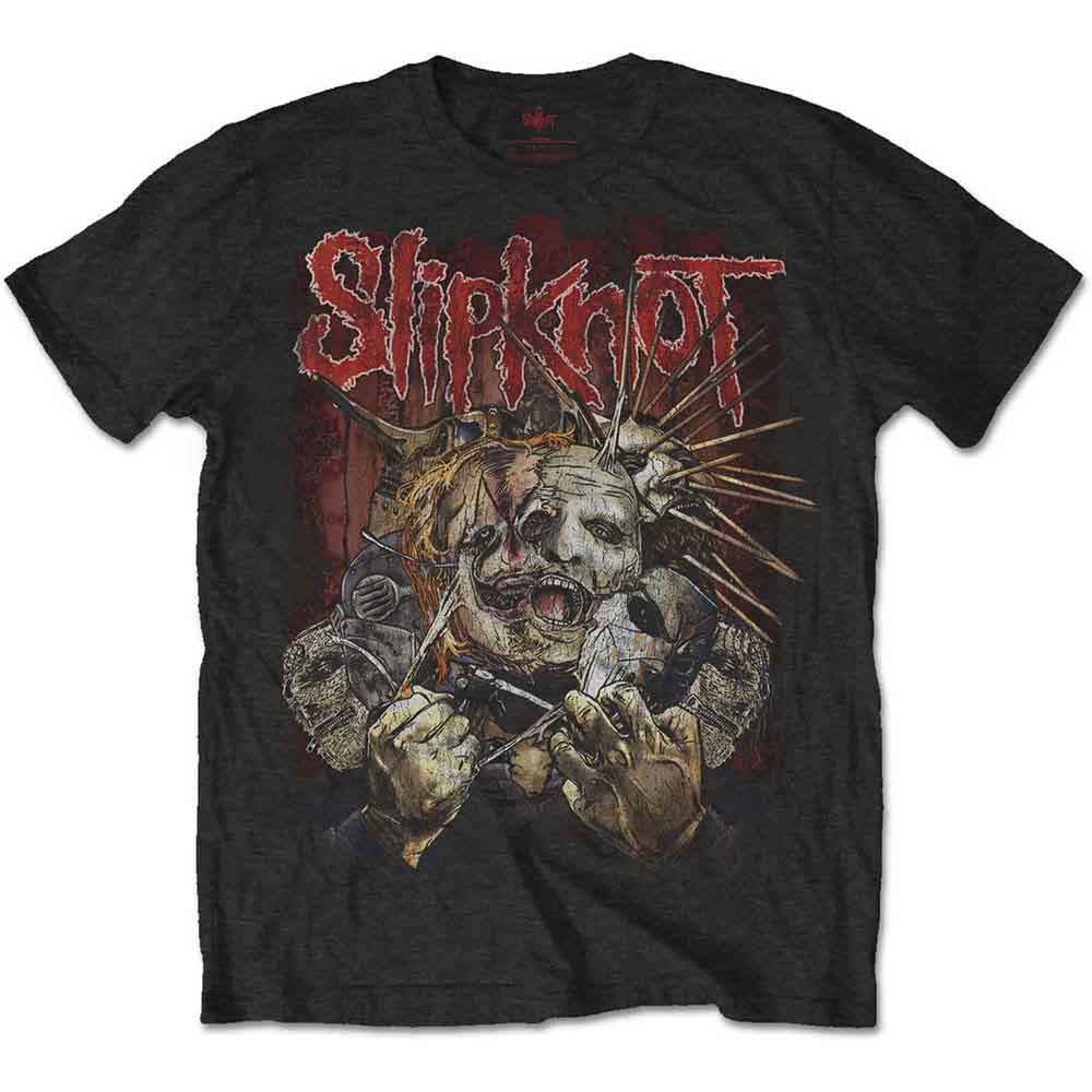 Slipknot Unisex T-Shirt: Torn Apart (Black) (Back Print)