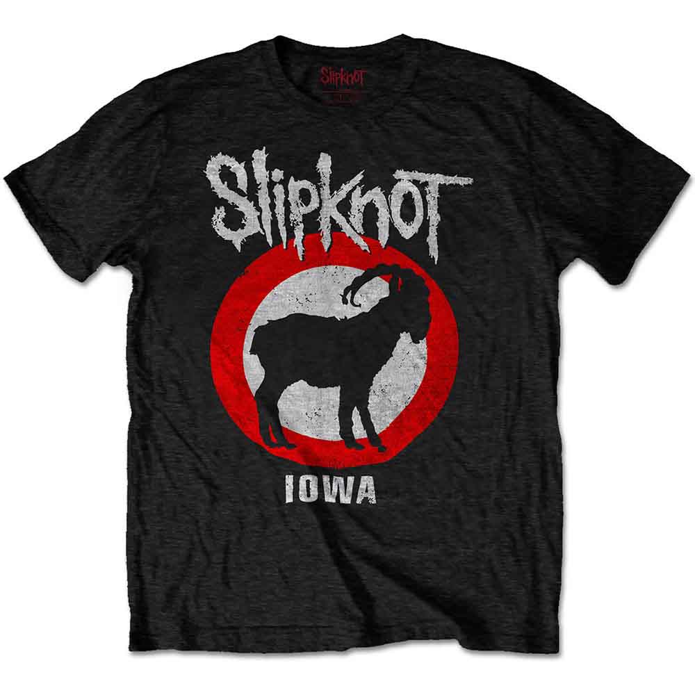 Slipknot Unisex T-Shirt: Iowa Goat (Black) (Back Print)