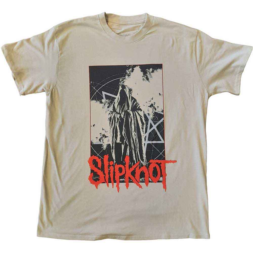 Slipknot Unisex T-Shirt: Sid Photo (Sand) (Back Print)