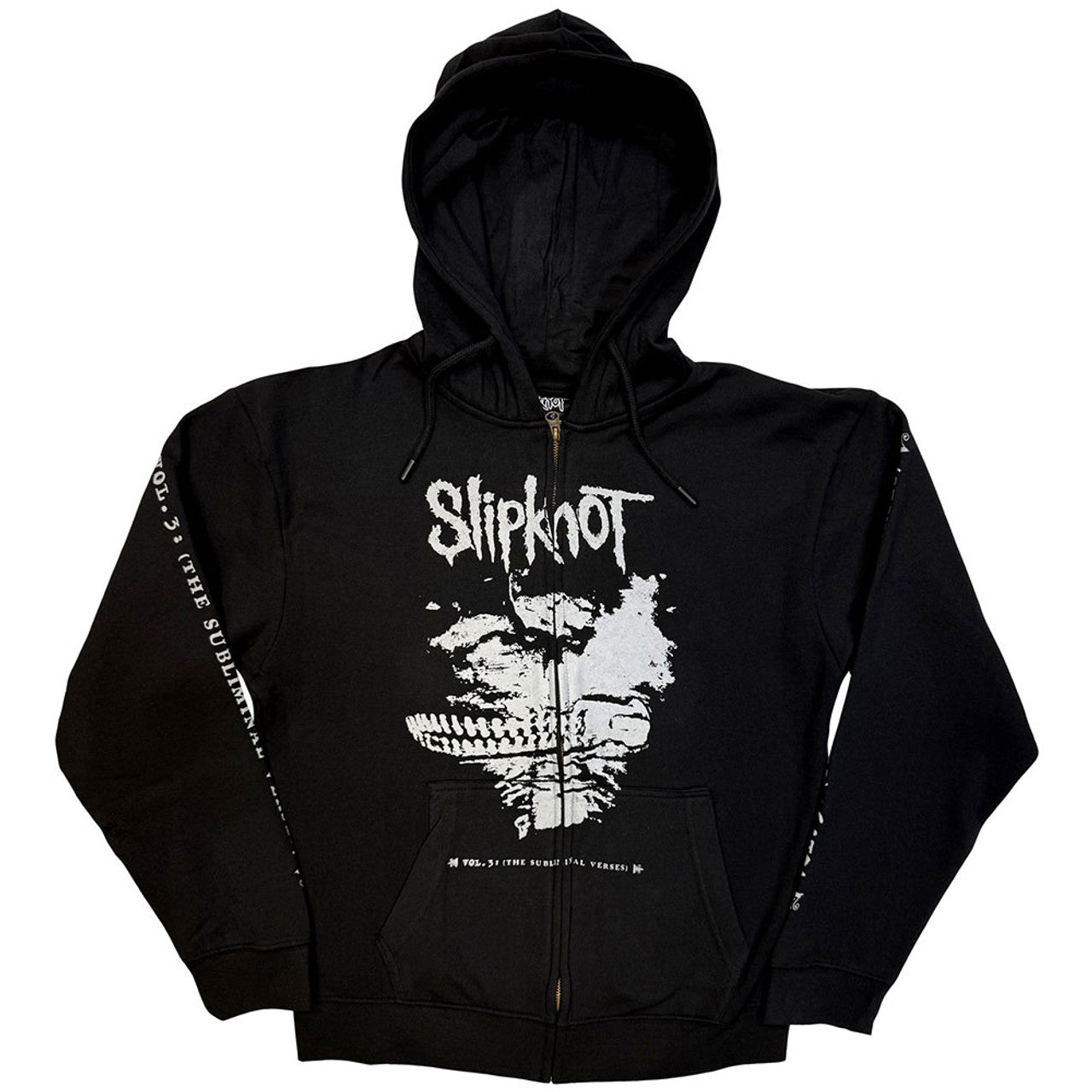 Slipknot Unisex Zipped Hoodie: Subliminal Verses (Black) (Back Print)