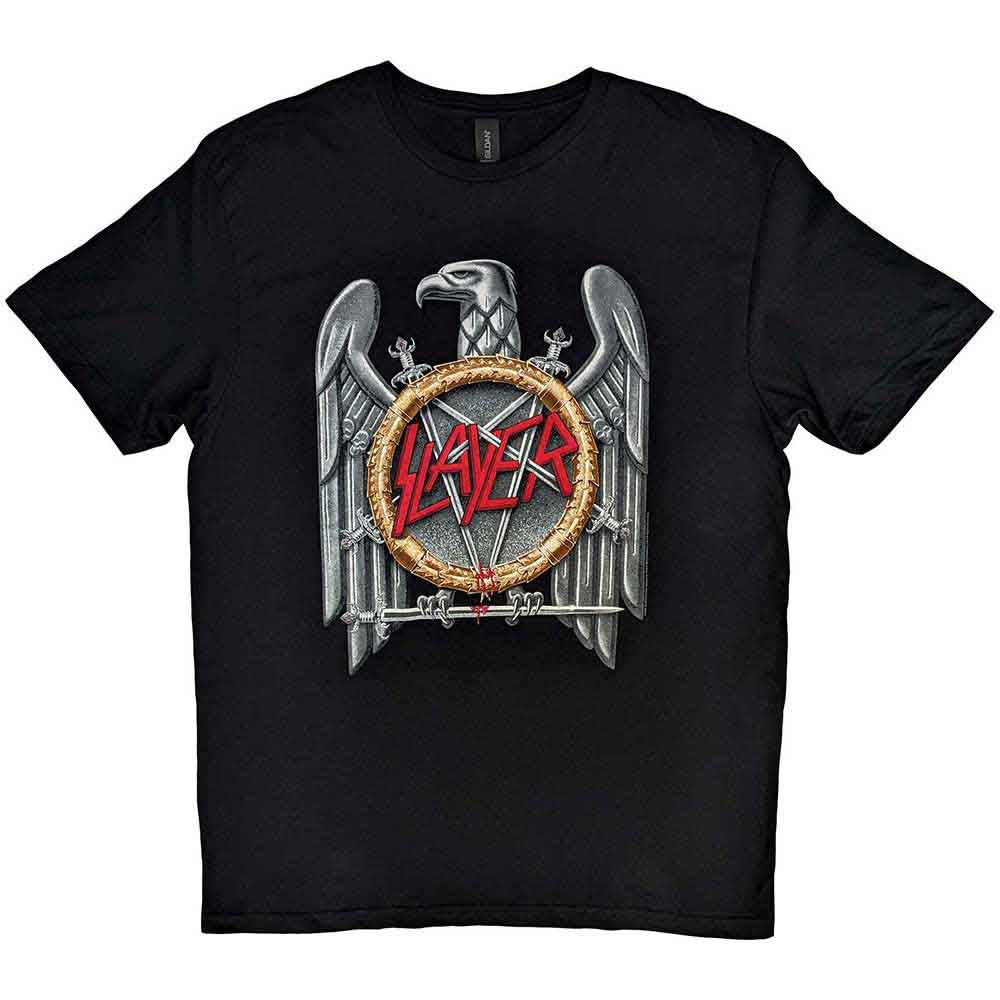 Slayer Unisex T-Shirt: Silver Eagle (Black) 