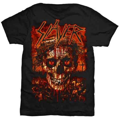 Slayer Unisex T-Shirt: Crowned Skull (Black)