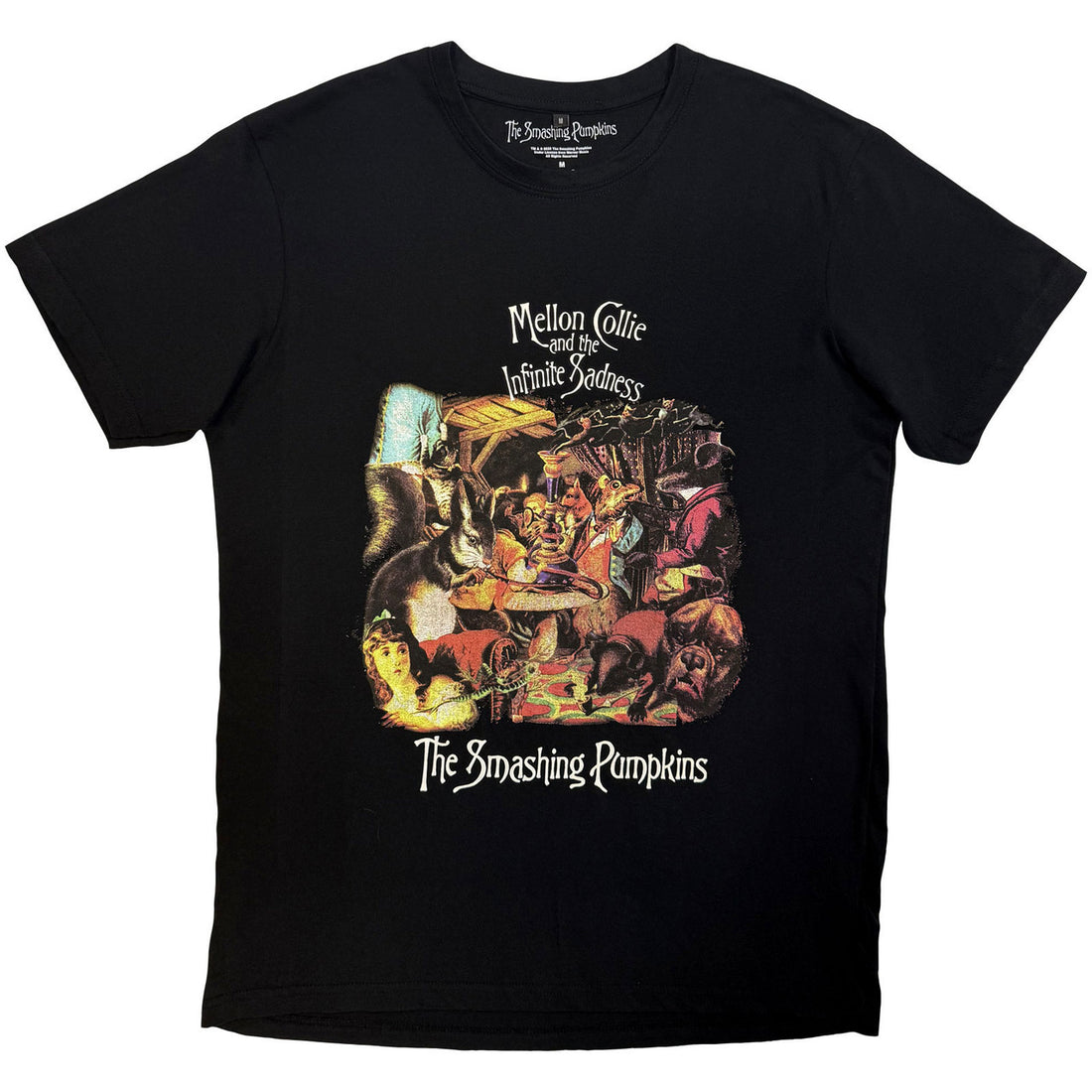The Smashing Pumpkins Unisex Premium Carbon T-Shirt: Mellon Collie Animals (Black) (Back Print)