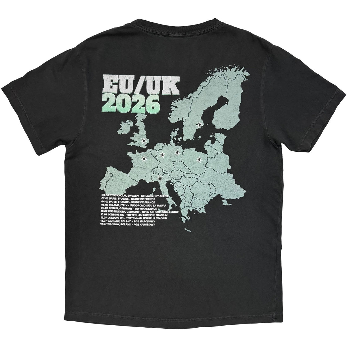 System Of A Down Unisex T-Shirt: Map Dateback Tour &