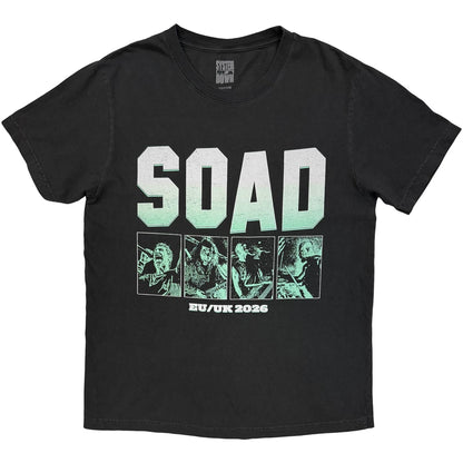 System Of A Down Unisex T-Shirt: Map Dateback Tour &