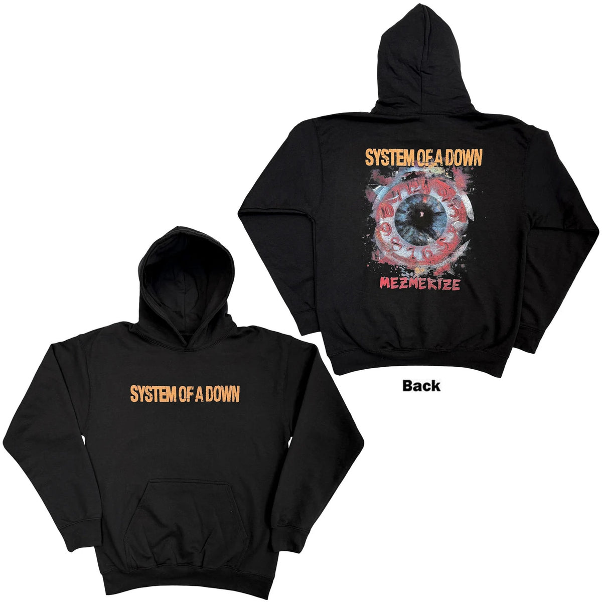 System Of A Down Unisex Pullover Hoodie: Mezmerize (Black)(Back Print)
