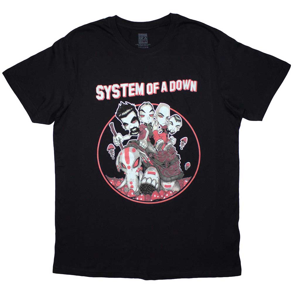 System Of A Down Unisex T-Shirt: Mushroom People (Black)