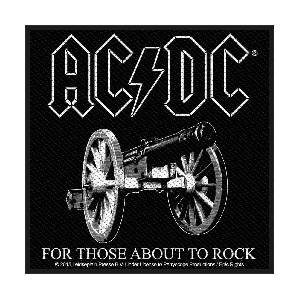 AC/DC Standard Patch: For Those About To Rock (Black) 